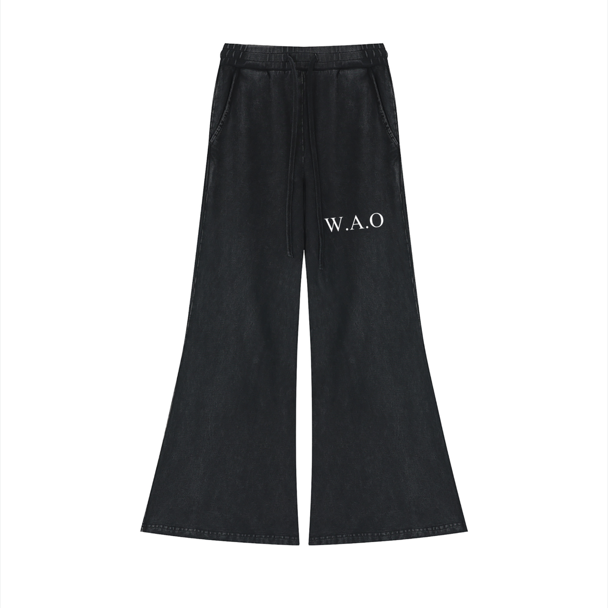 W.A.O - Women’s Vintage Wash Flared Sweatpants Set Bottoms