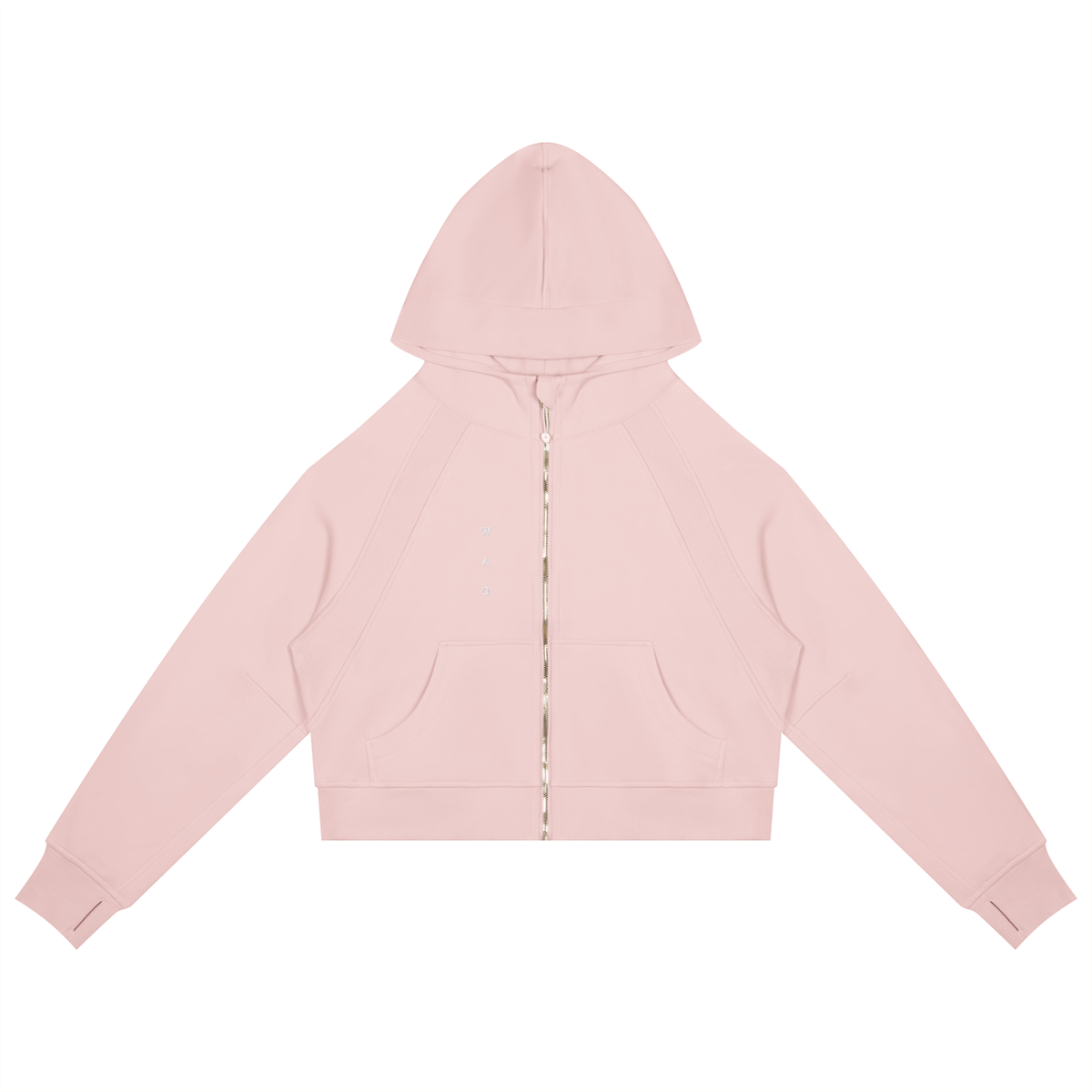 W.A.O - W.A.O's Logo Women's Cropped Zip-Through Hoodie Set Top