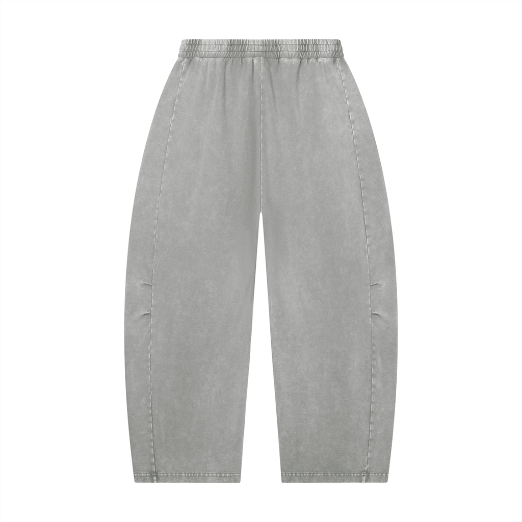 W.A.O - K.O.K Unisex Mineral Wash Barrel Leg Pants