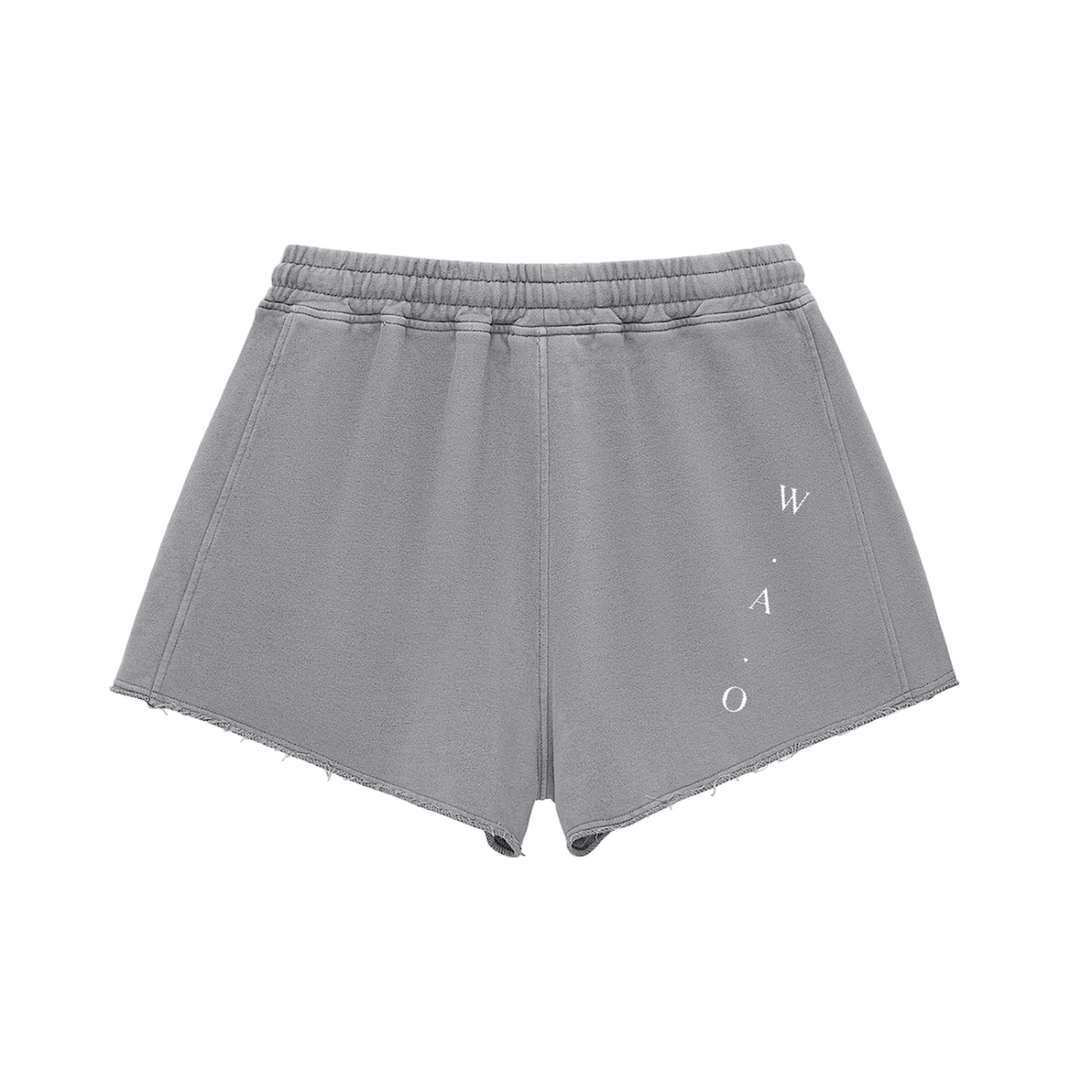 W.A.O - Women's Snow Washed Raw Edge Drawstring Shorts