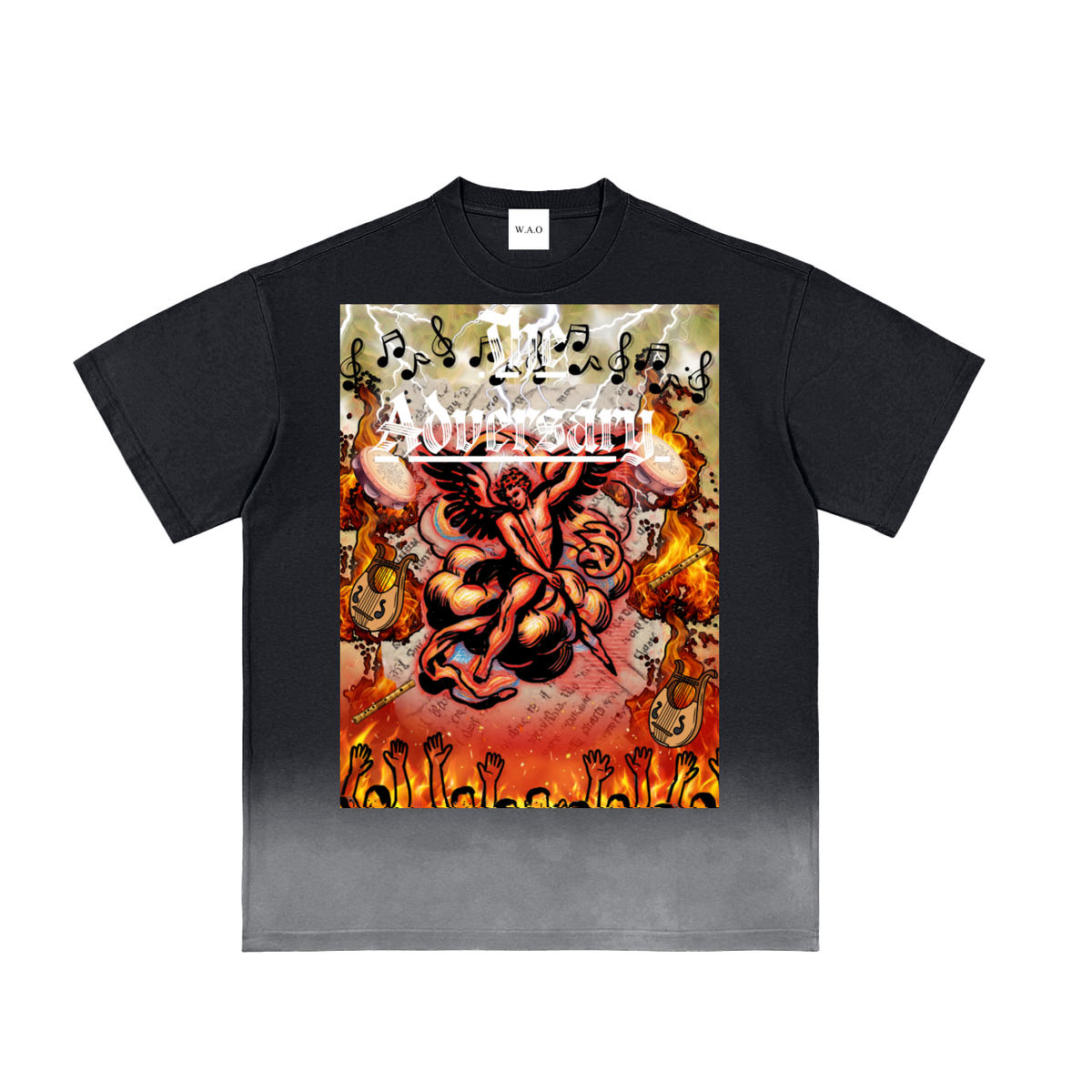 W.A.O - "The Adversary" Sunfade Vintage Washed T-Shirt
