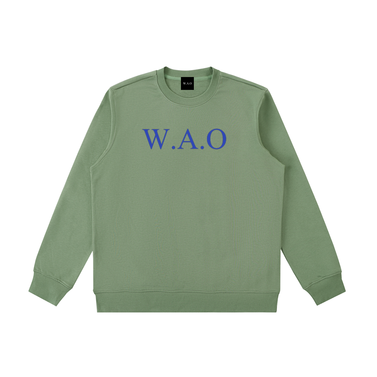 W.A.O - Blue Essential Heavyweight Crewneck  Sweatshirt Set