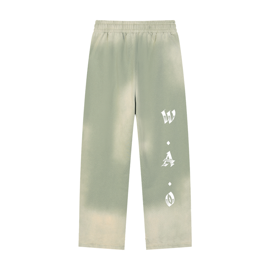 W.A.O - "The Adversary" Sun Fade Raw Edge Straight-Leg Sweatpants