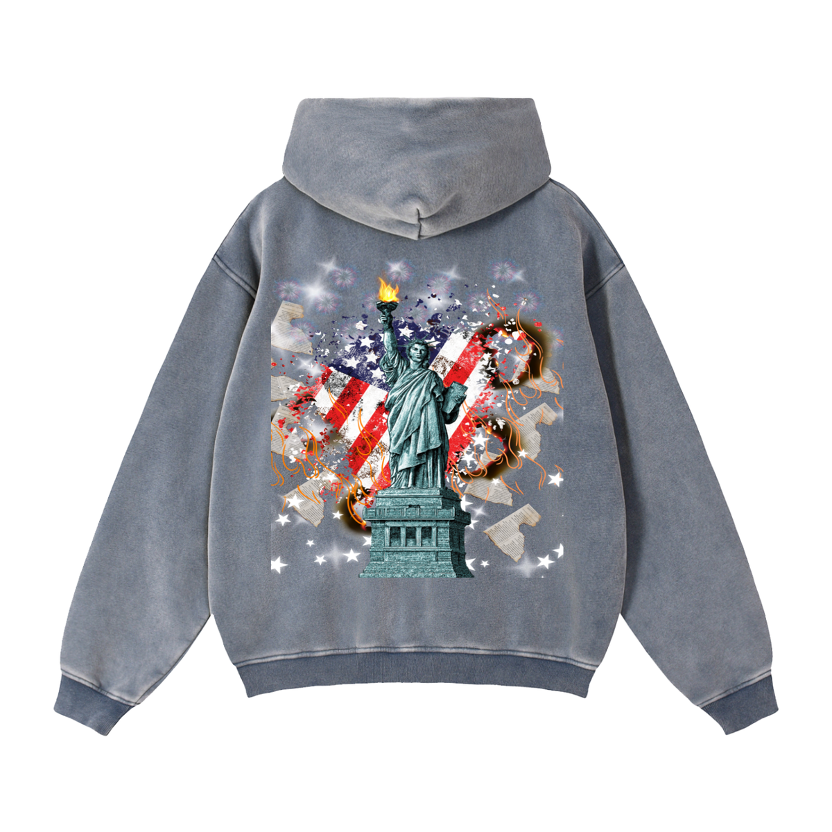 W.A.O - "Absence Of Control" Zip-Through Boxy Fleece Hoodie