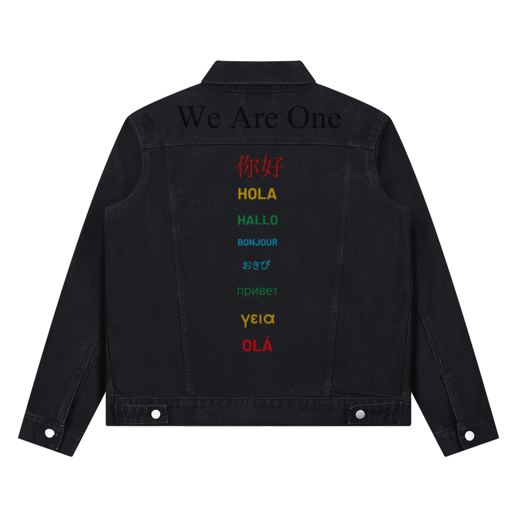 W.A.O - Logo Unisex Vintage Wash Denim Jacket