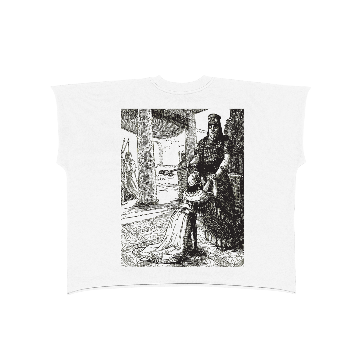 W.A.O - Valiant Raw Edge Boxy Non-Shrink T-Shirt