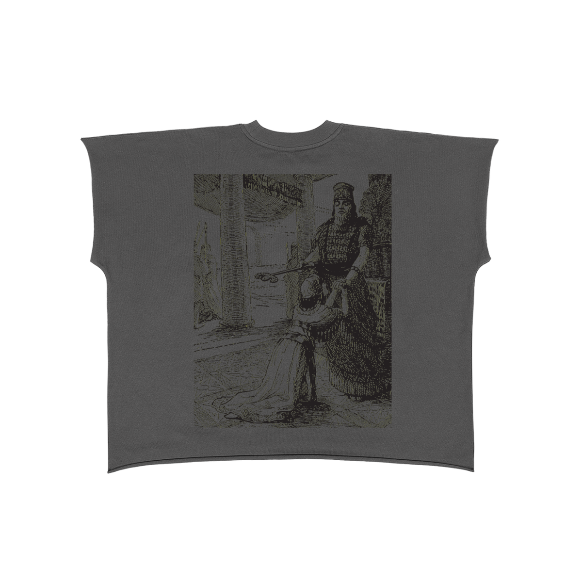 W.A.O - Valiant Raw Edge Boxy Non-Shrink T-Shirt