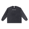 W.A.O - Snow Washed Frayed Edge Longsleeve T-Shirt