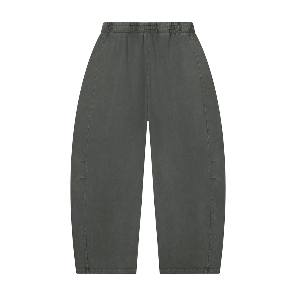 W.A.O - K.O.K Unisex Mineral Wash Barrel Leg Pants