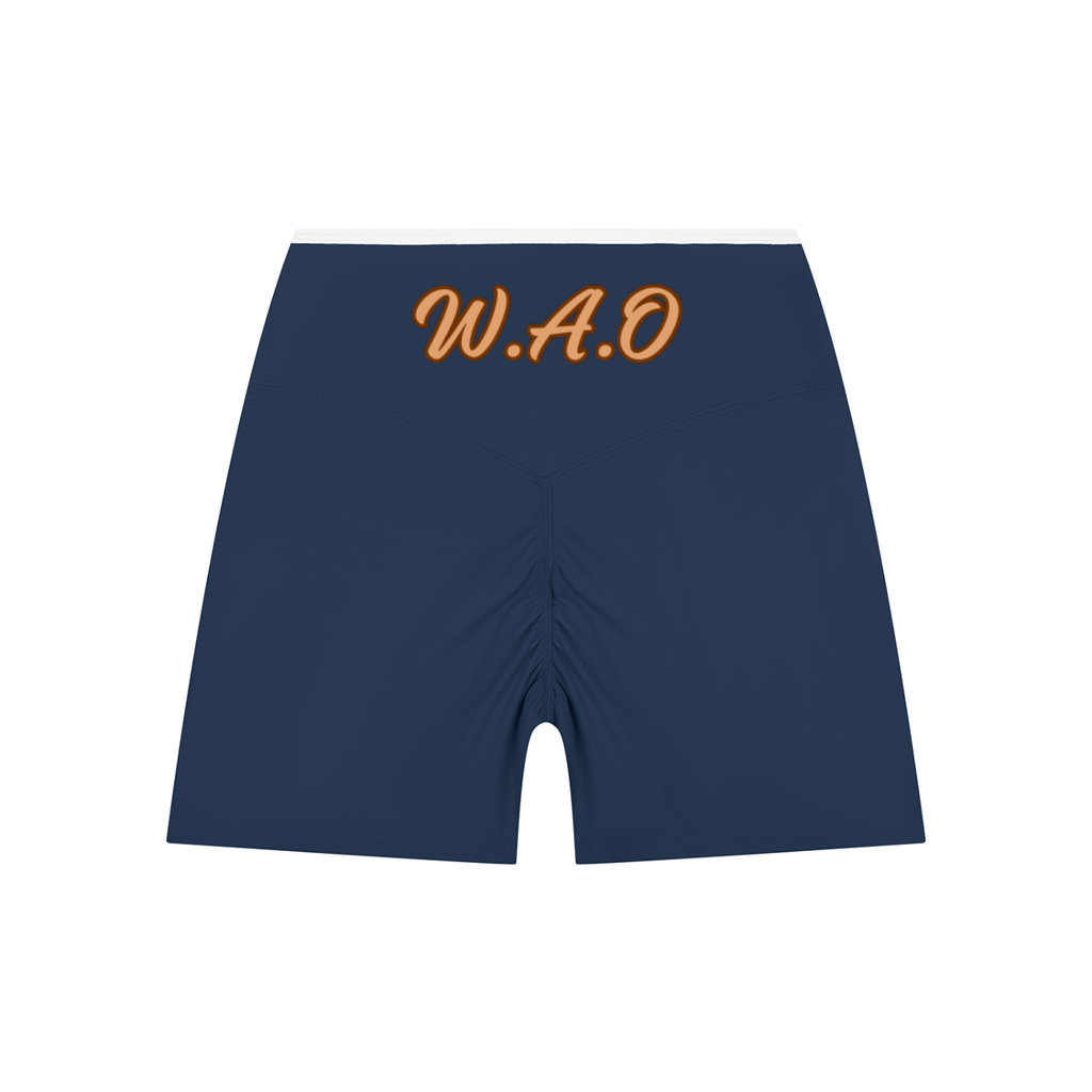 W.A.O - Women’s High Rise Color Block Yoga Shorts