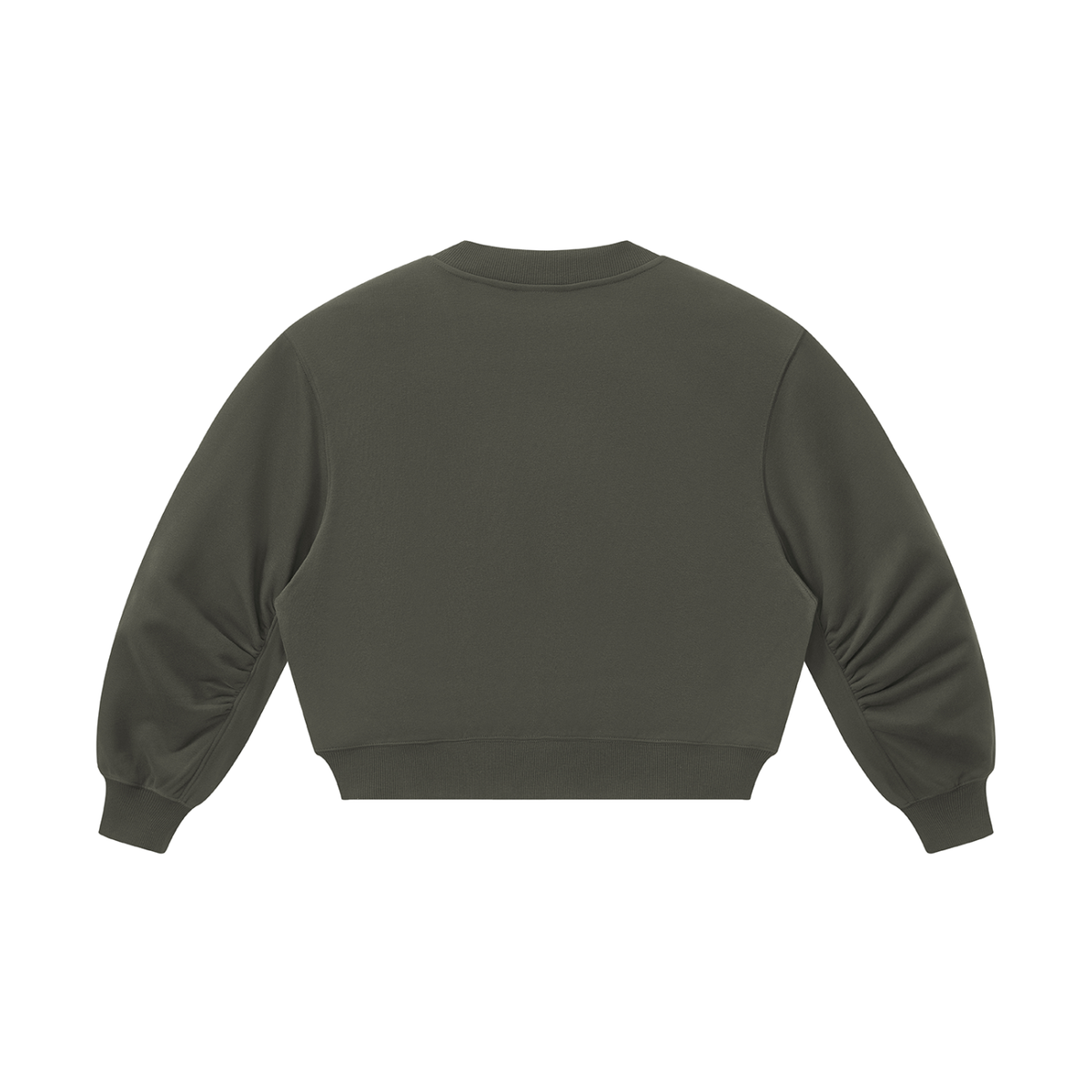 W.A.O - Women’s Crop V-Neck Sweatshirt Set Top