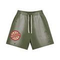 W.A.O - ''IN HIM'' Sun Fade Distressed Shorts