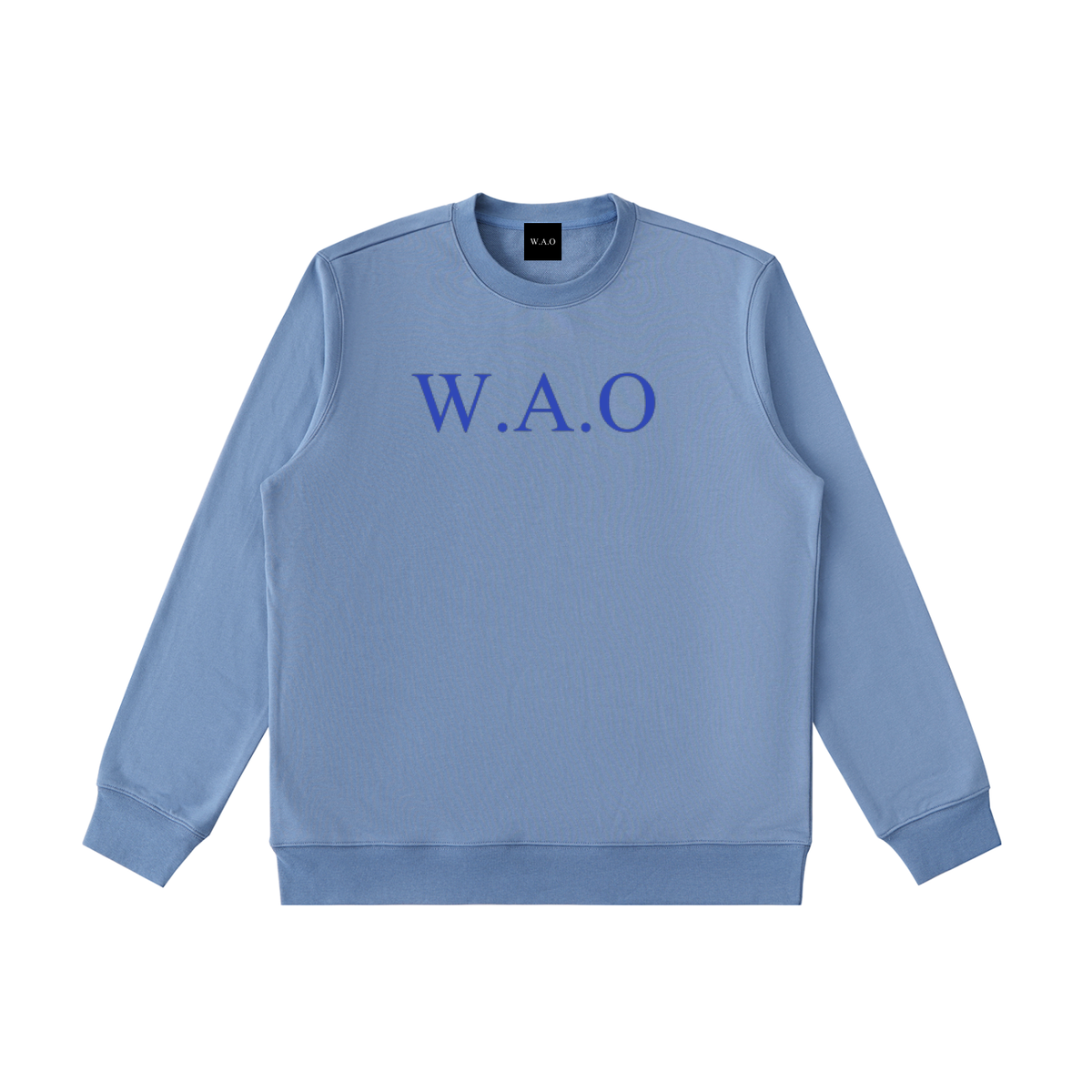W.A.O - Blue Essential Heavyweight Crewneck  Sweatshirt Set