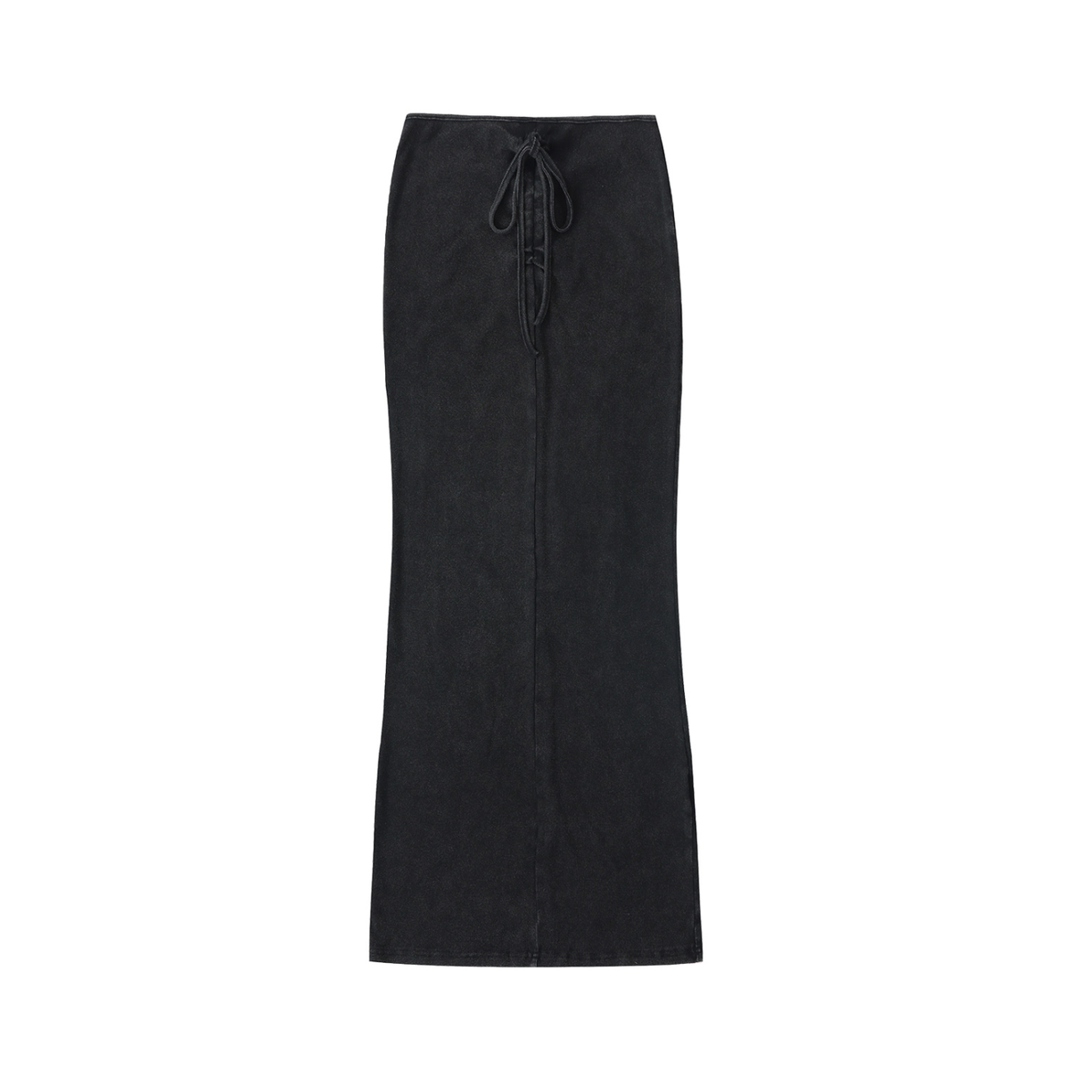 W.A.O - Women's Dyed Washed Drawstring Maxi Skirt