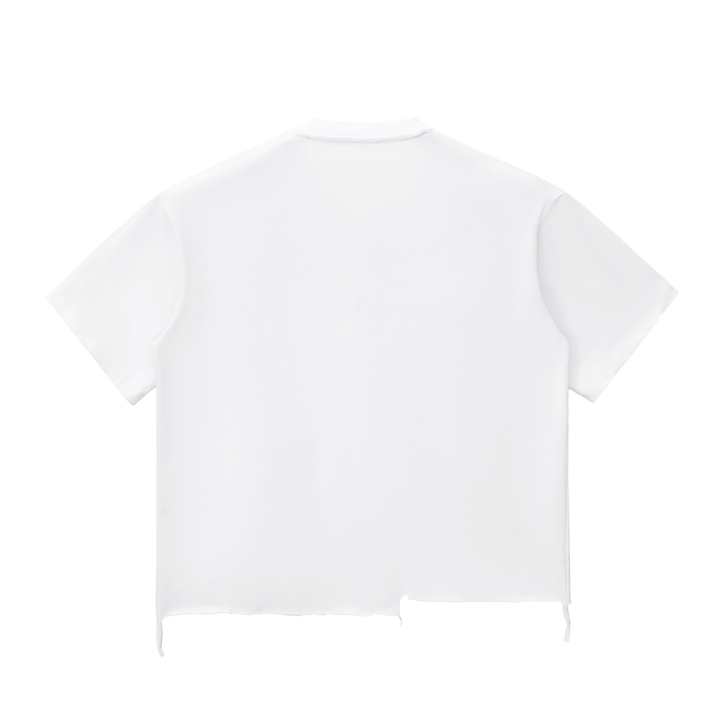 W.A.O - "Reap What You Sow" Snow Wash Raw-Hem Boxy T-shirt