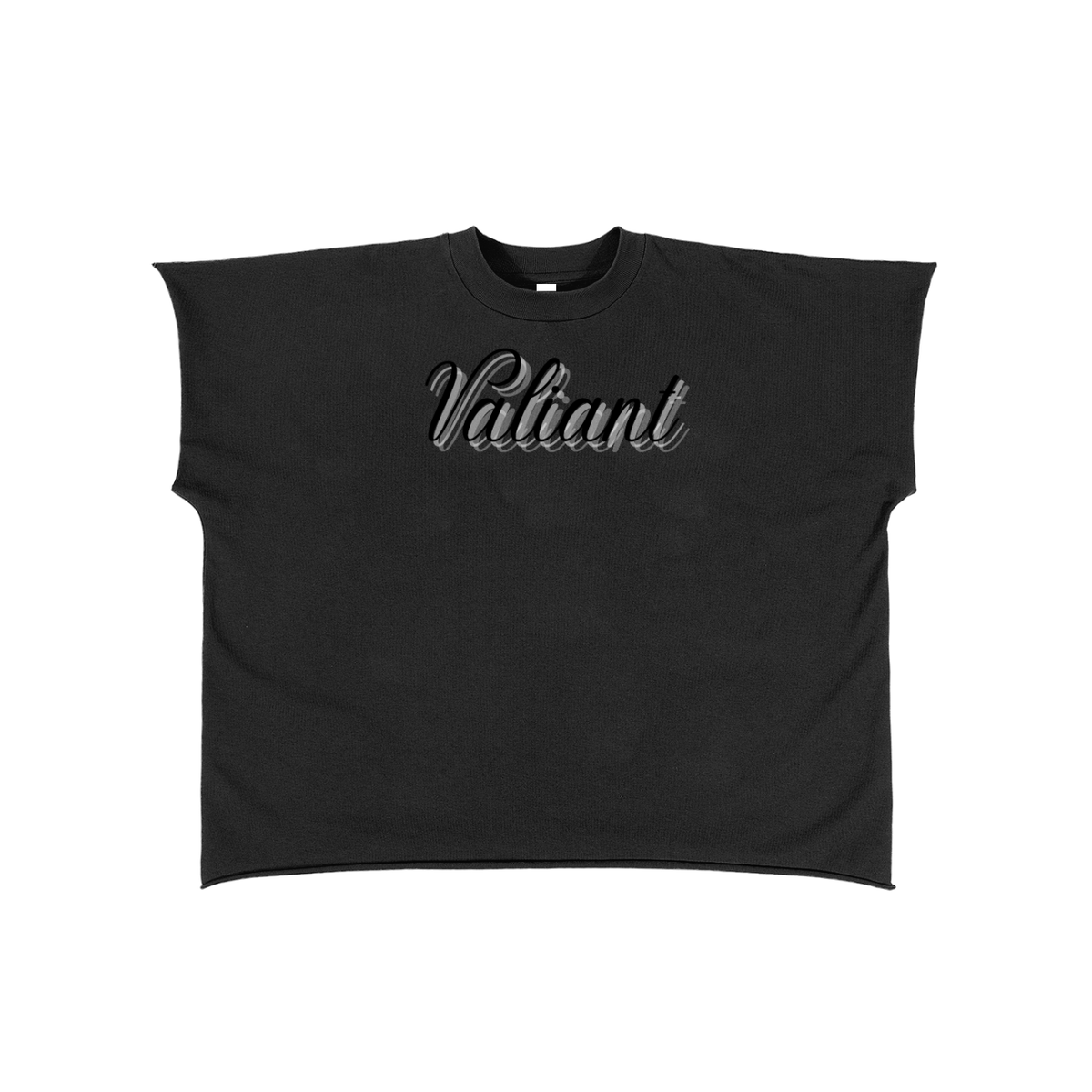 W.A.O - Valiant Raw Edge Boxy Non-Shrink T-Shirt