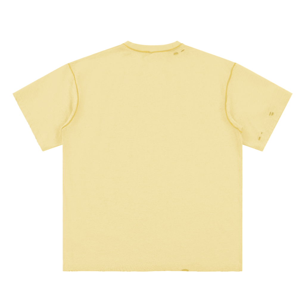 W.A.O - "The Pure Heart" Hand-frayed Reversible T-shirt