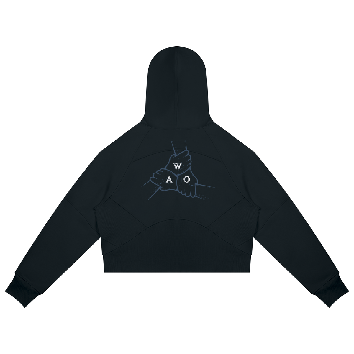 W.A.O - W.A.O's Logo Women's Cropped Zip-Through Hoodie Set Top