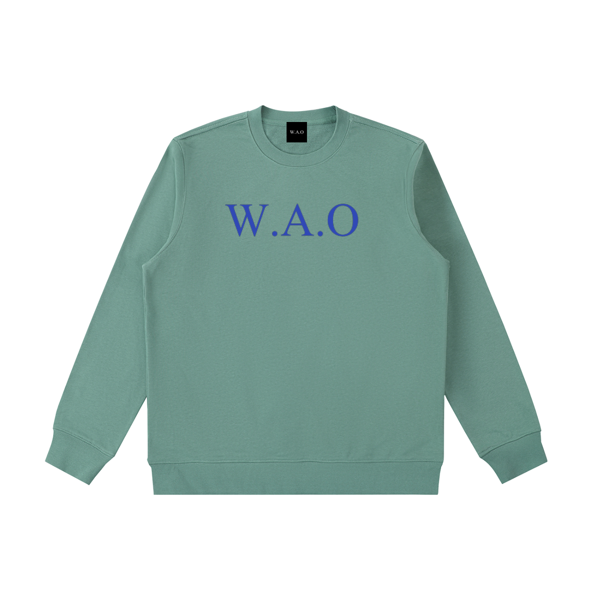 W.A.O - Blue Essential Heavyweight Crewneck  Sweatshirt Set