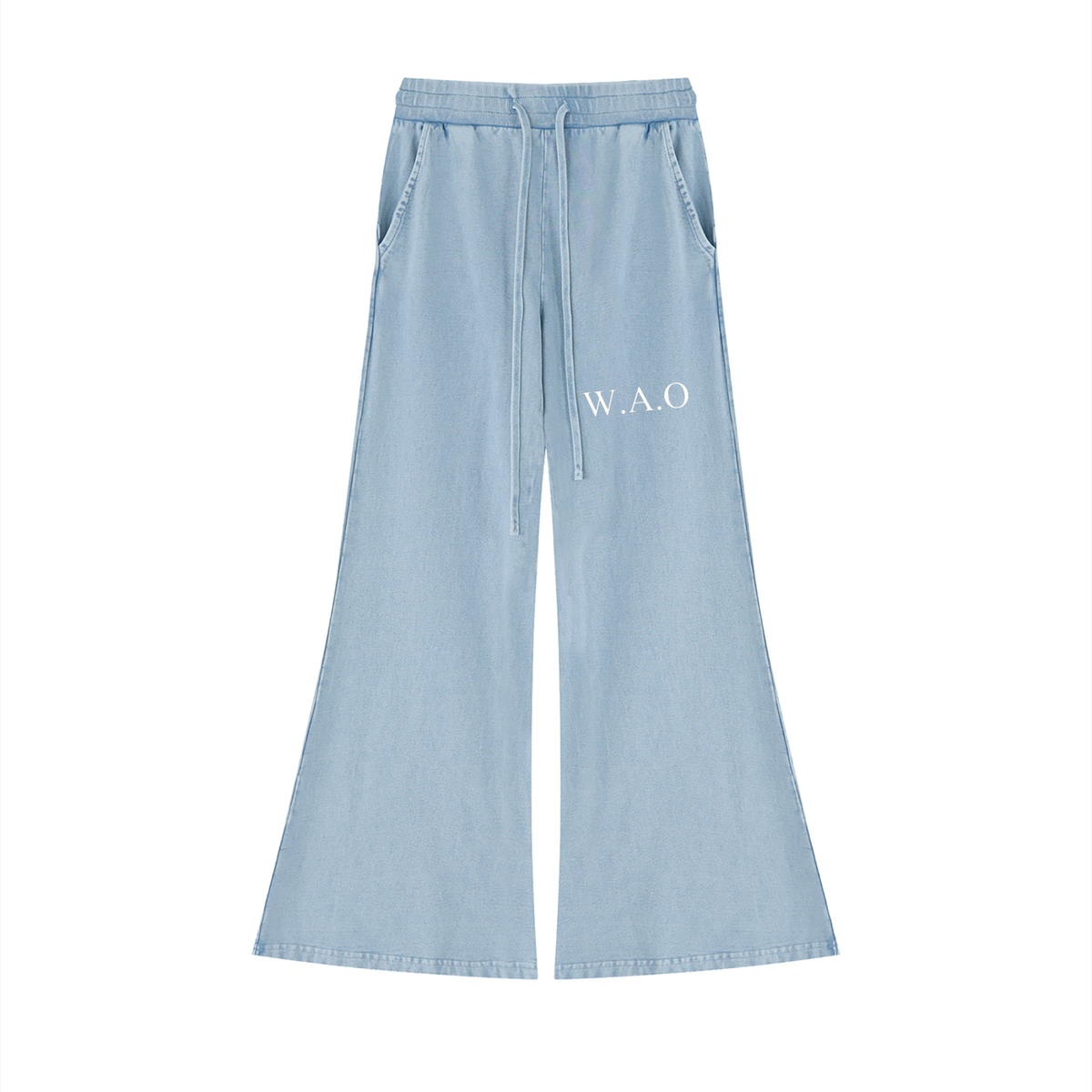 W.A.O - Women’s Vintage Wash Flared Sweatpants Set Bottoms