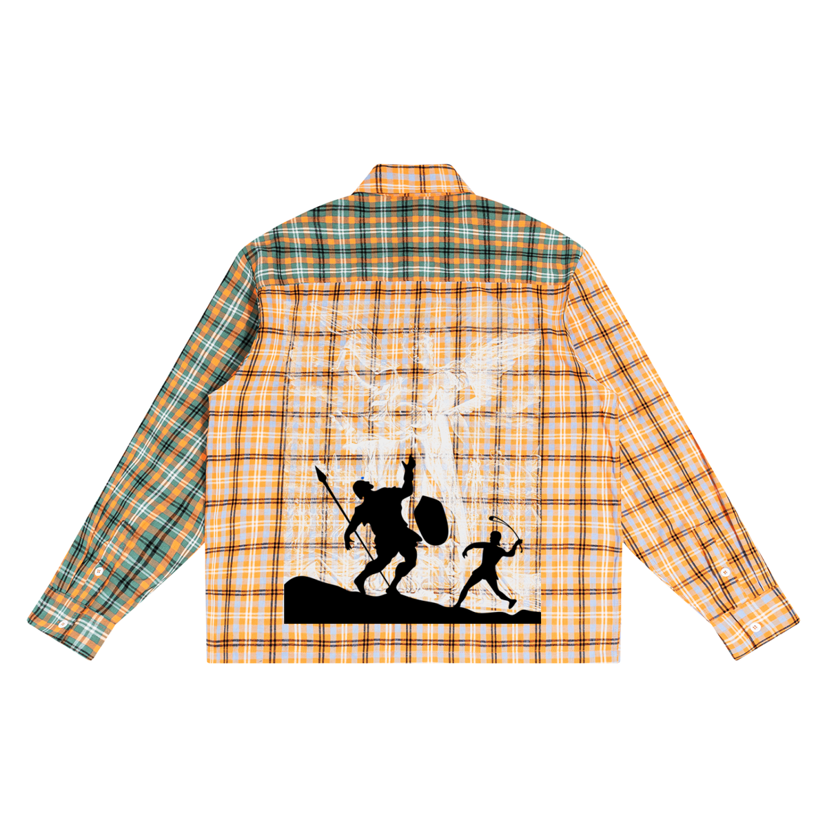 W.A.O - "FAITH" Unisex Oversized Plaid Color Block Shirt