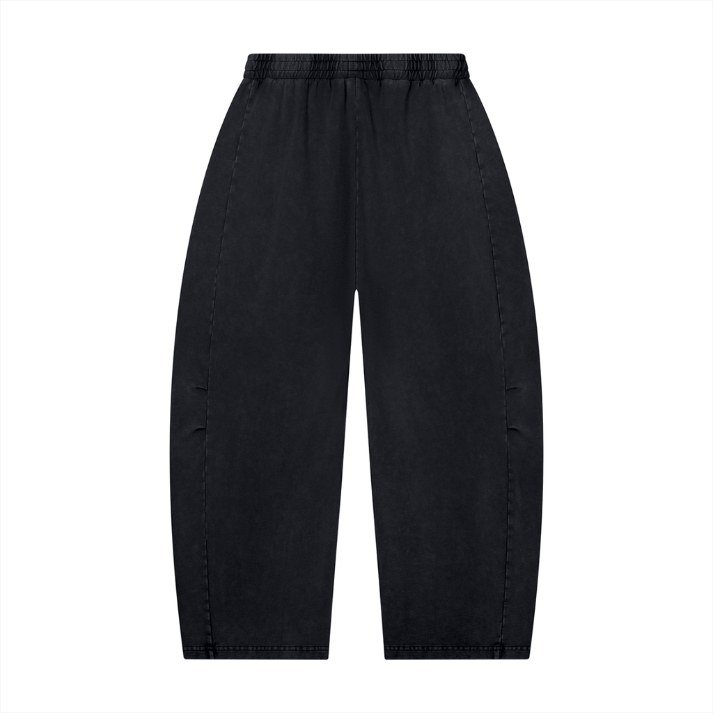 W.A.O - K.O.K Unisex Mineral Wash Barrel Leg Pants