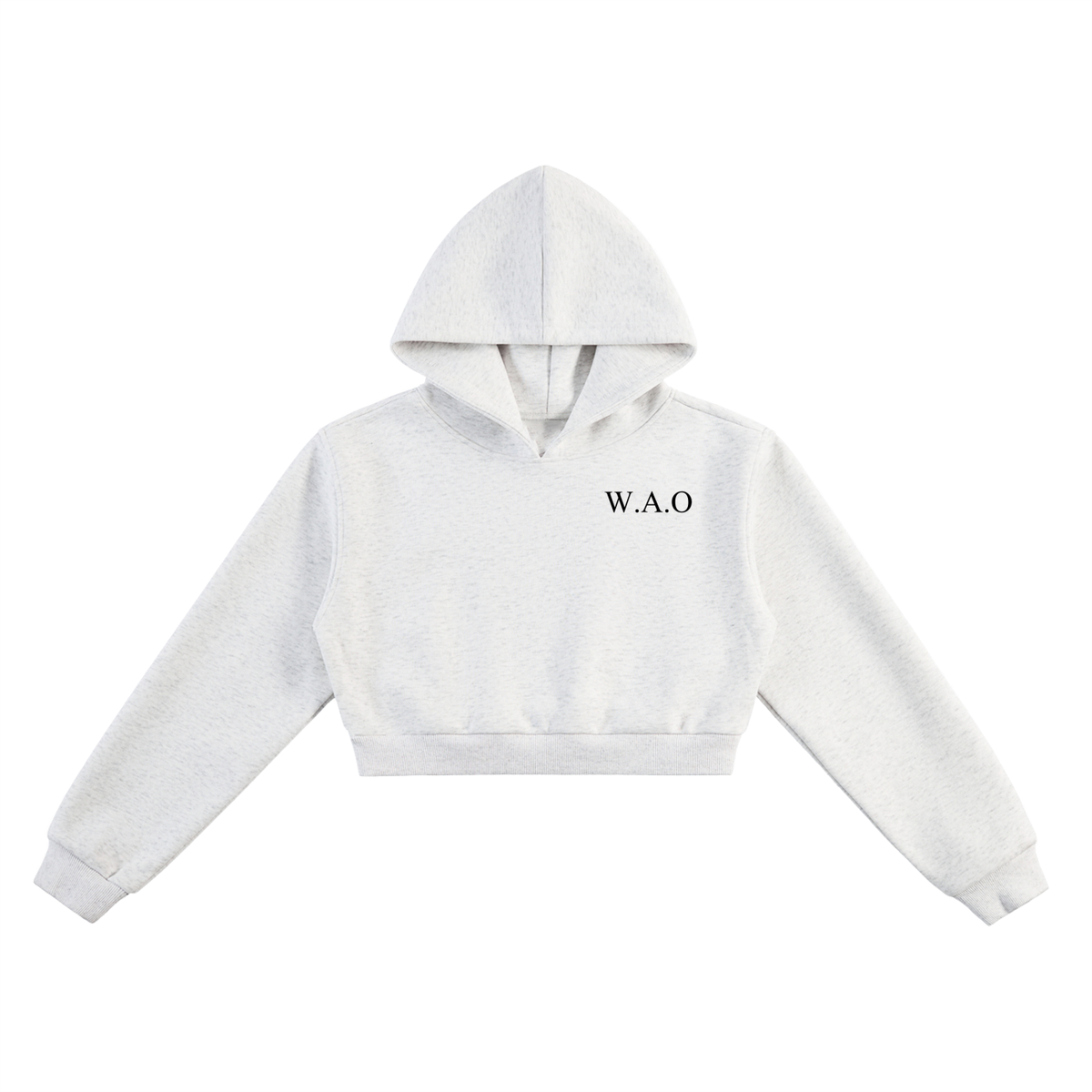 W.A.O - Women's Essential Cropped Hoodie Set Top
