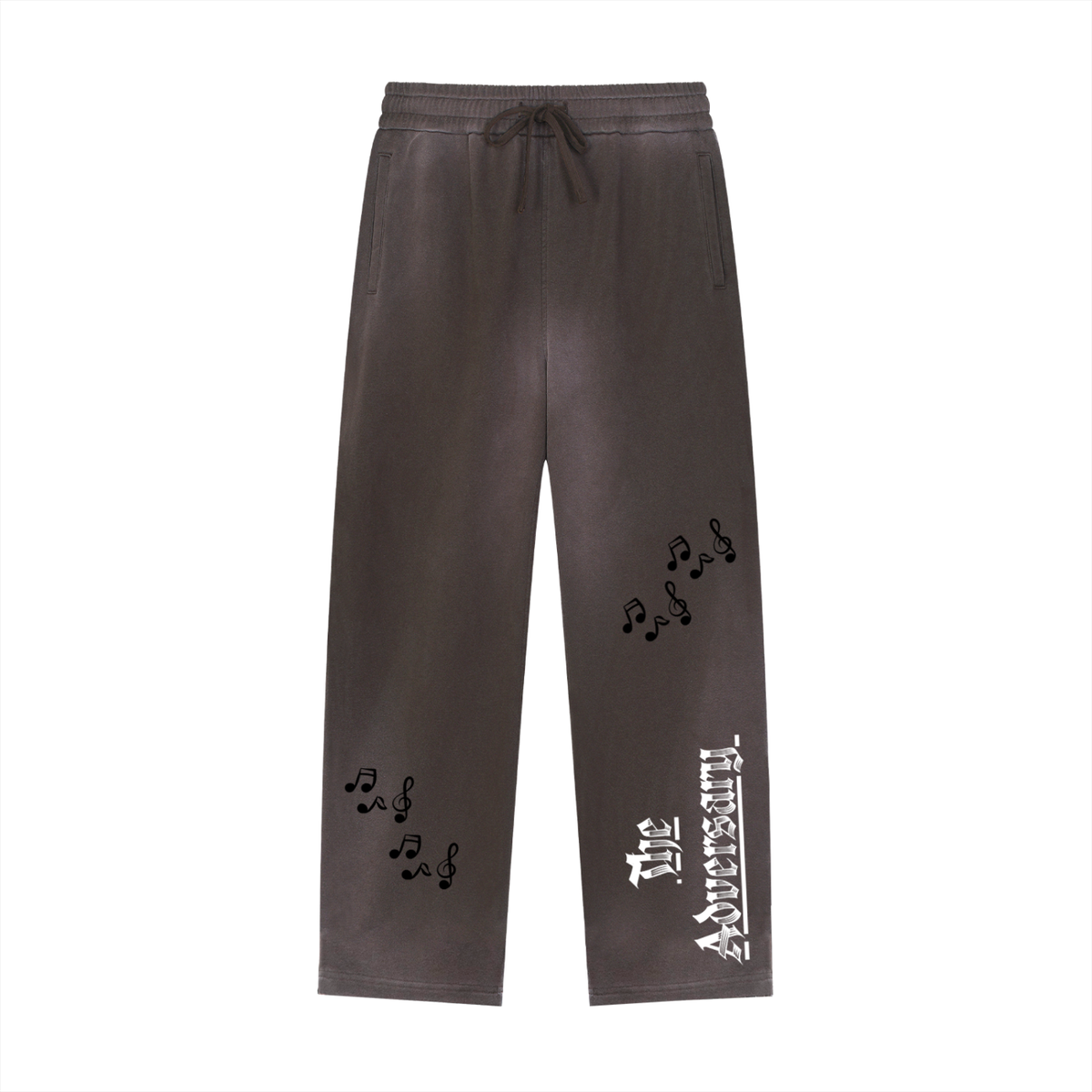 W.A.O - "The Adversary" Sun Fade Raw Edge Straight-Leg Sweatpants