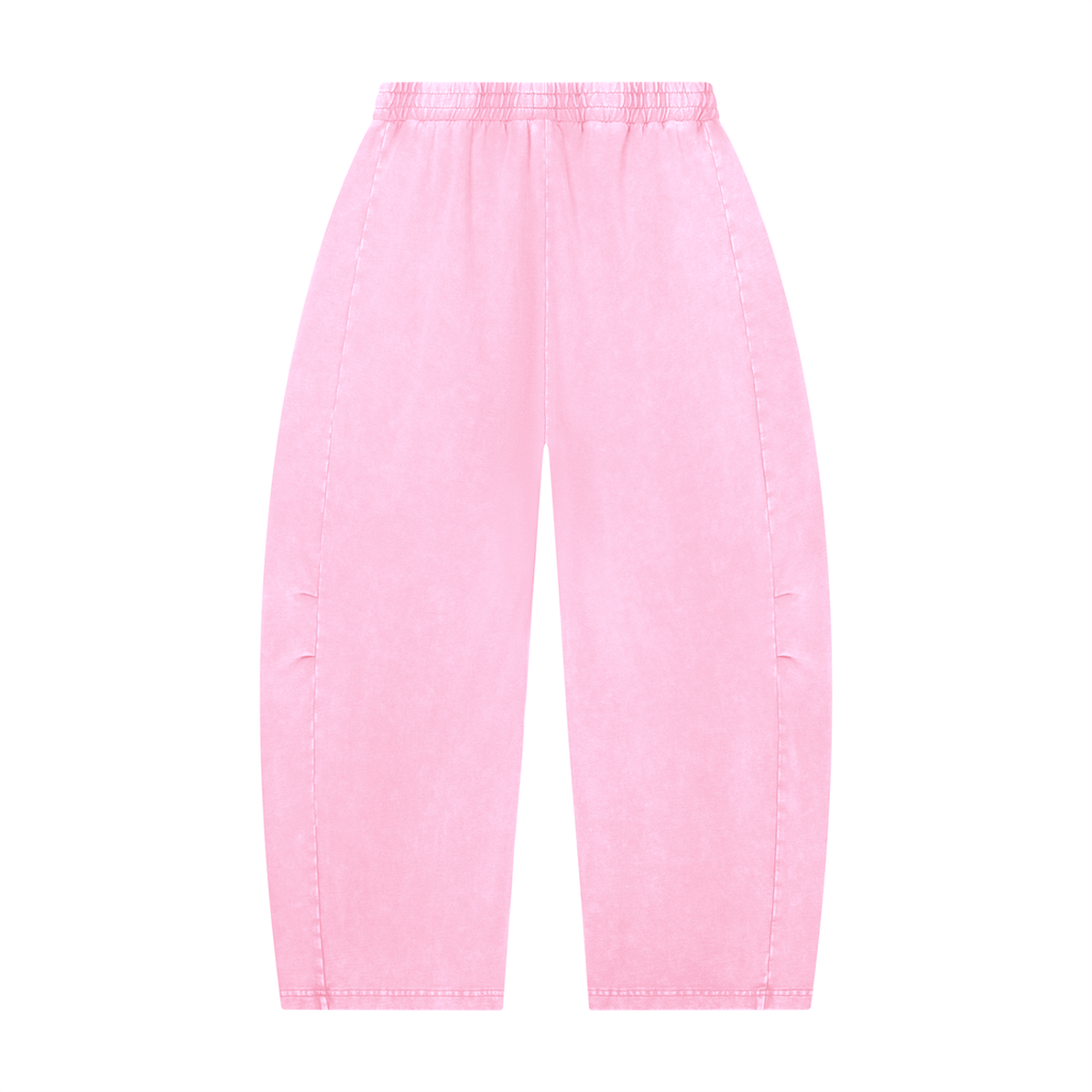 W.A.O - K.O.K Unisex Mineral Wash Barrel Leg Pants