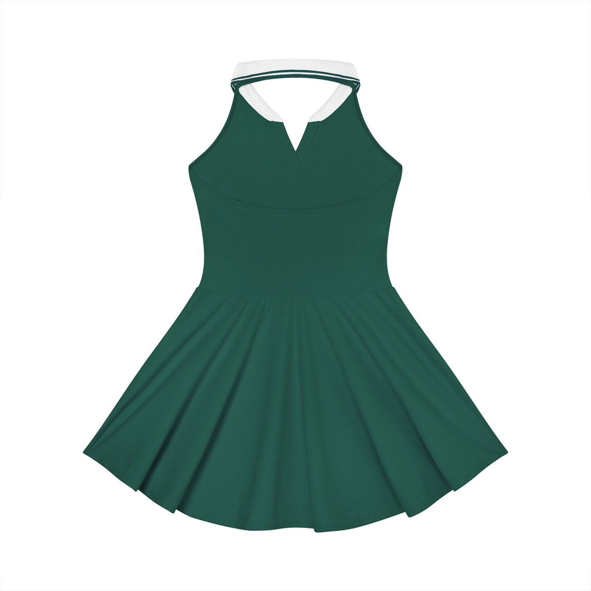 W.A.O - Women's Collared Halter A-Line Tennis Dress
