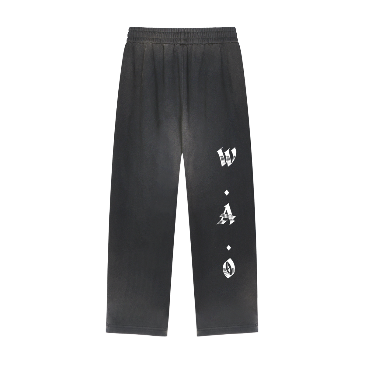 W.A.O - "The Adversary" Sun Fade Raw Edge Straight-Leg Sweatpants