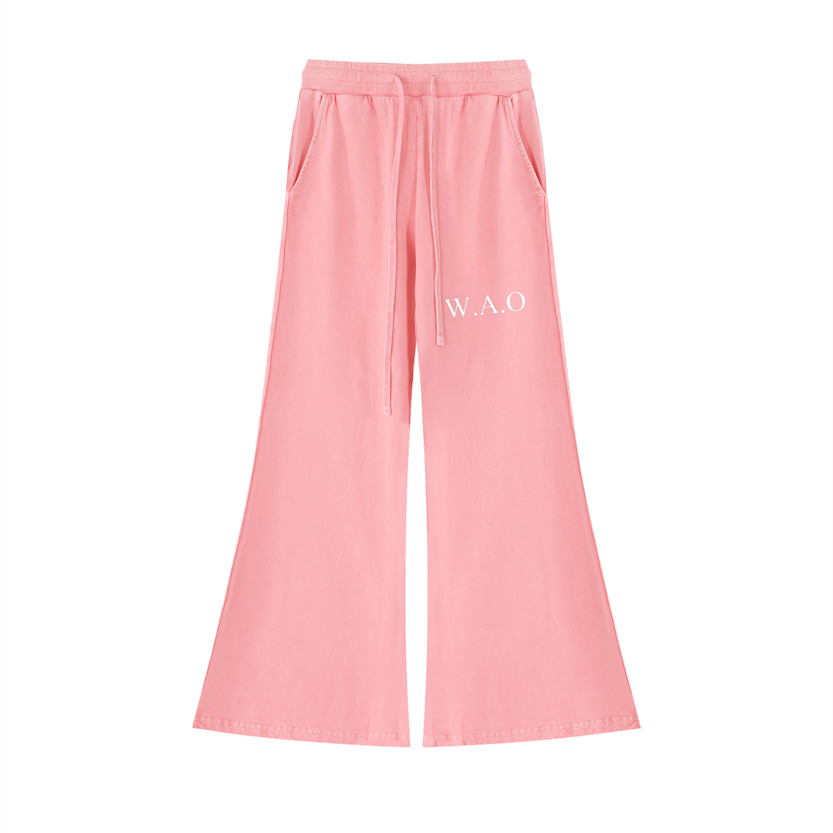 W.A.O - Women’s Vintage Wash Flared Sweatpants Set Bottoms
