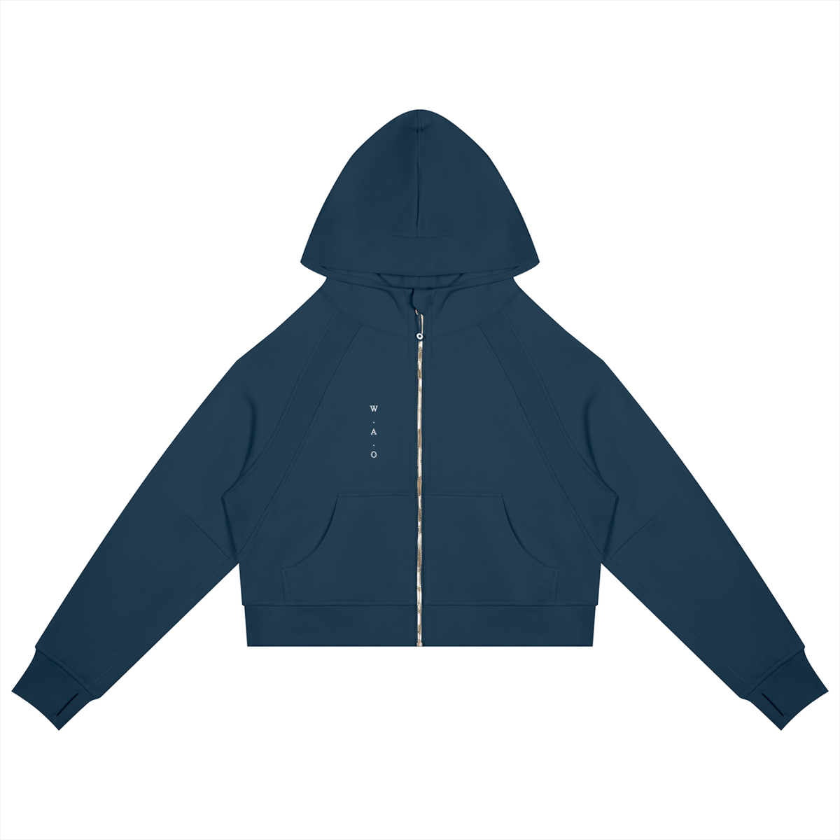 W.A.O - W.A.O's Logo Women's Cropped Zip-Through Hoodie Set Top