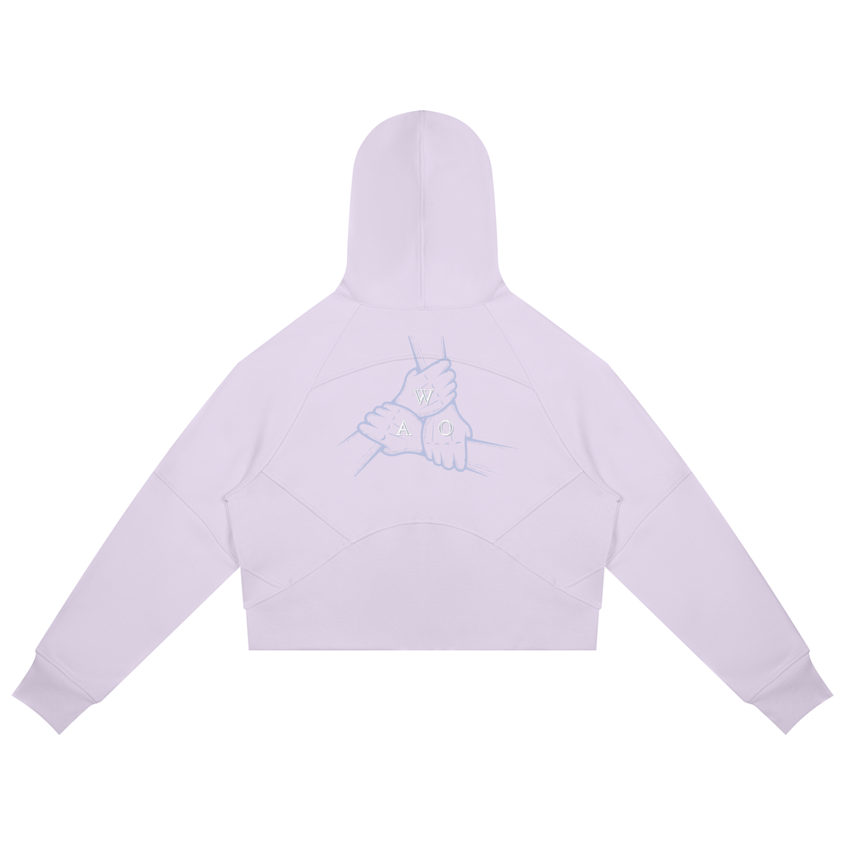 W.A.O - W.A.O's Logo Women's Cropped Zip-Through Hoodie Set Top