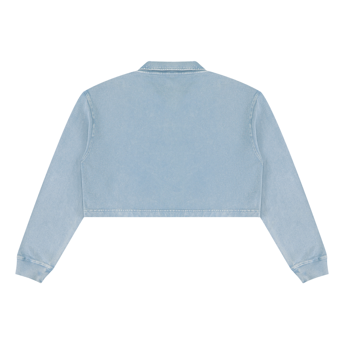 W.A.O - Women’s Vintage Wash Crop Sweatshirt Set Top