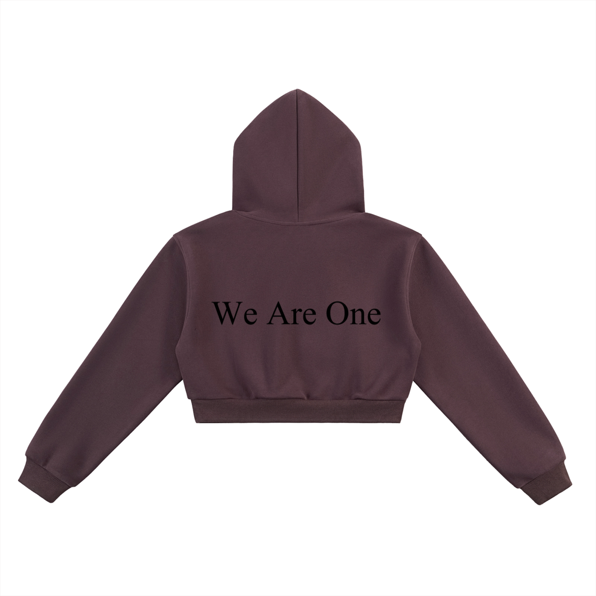 W.A.O - Women's Essential Cropped Hoodie Set Top