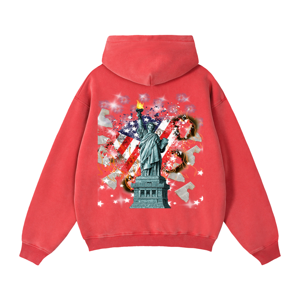 W.A.O - "Absence Of Control" Zip-Through Boxy Fleece Hoodie