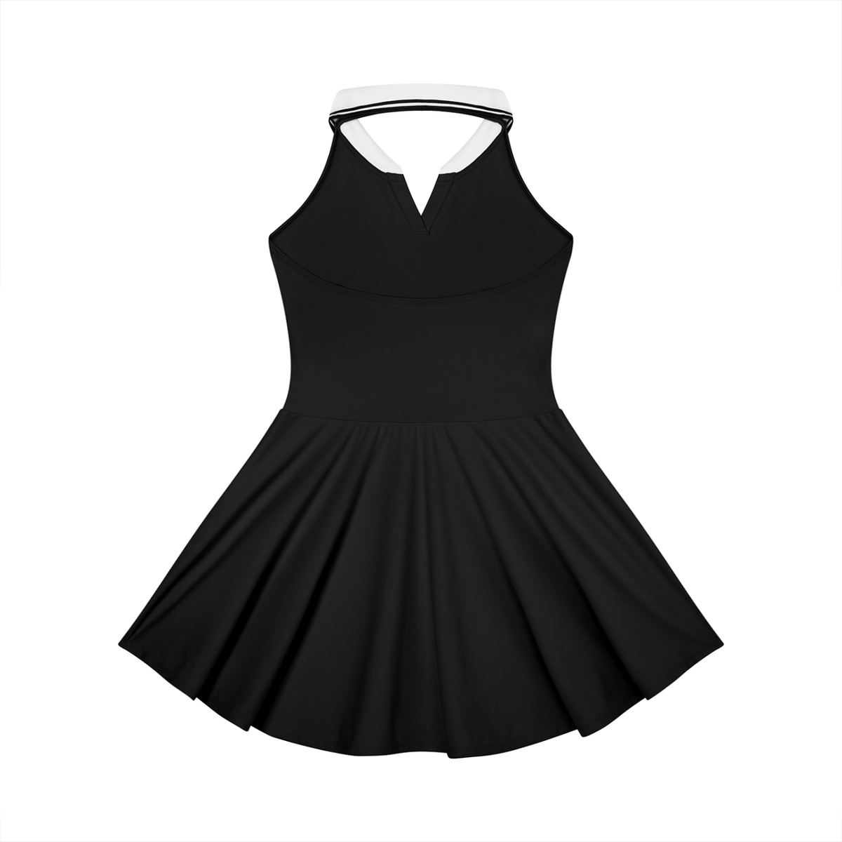 W.A.O - Women's Collared Halter A-Line Tennis Dress