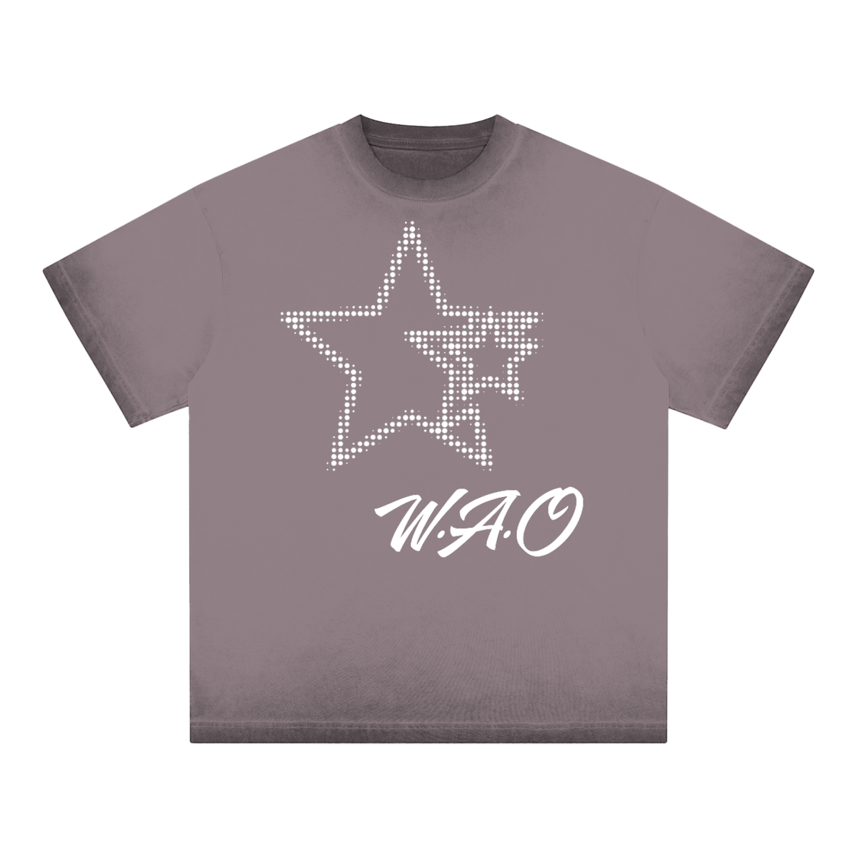 W.A.O - "True Stars" Reverse Dyed Loose Cotton T-Shirt