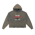 W.A.O - Freedom Over Bondage Vintage Washed Frayed-Hem Hoodie