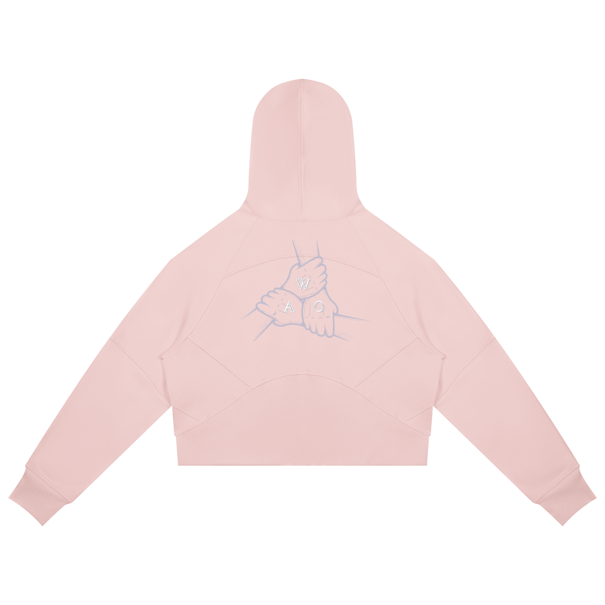 W.A.O - W.A.O's Logo Women's Cropped Zip-Through Hoodie Set Top