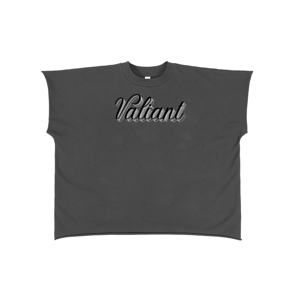W.A.O - Valiant Raw Edge Boxy Non-Shrink T-Shirt