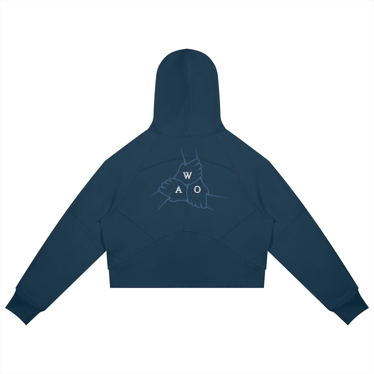 W.A.O - W.A.O's Logo Women's Cropped Zip-Through Hoodie Set Top