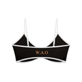 W.A.O - "Connected" Women's Color Block Ruched V-Neck Sports Bra