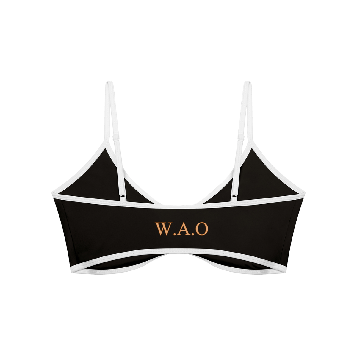 W.A.O - "Connected" Women's Color Block Ruched V-Neck Sports Bra