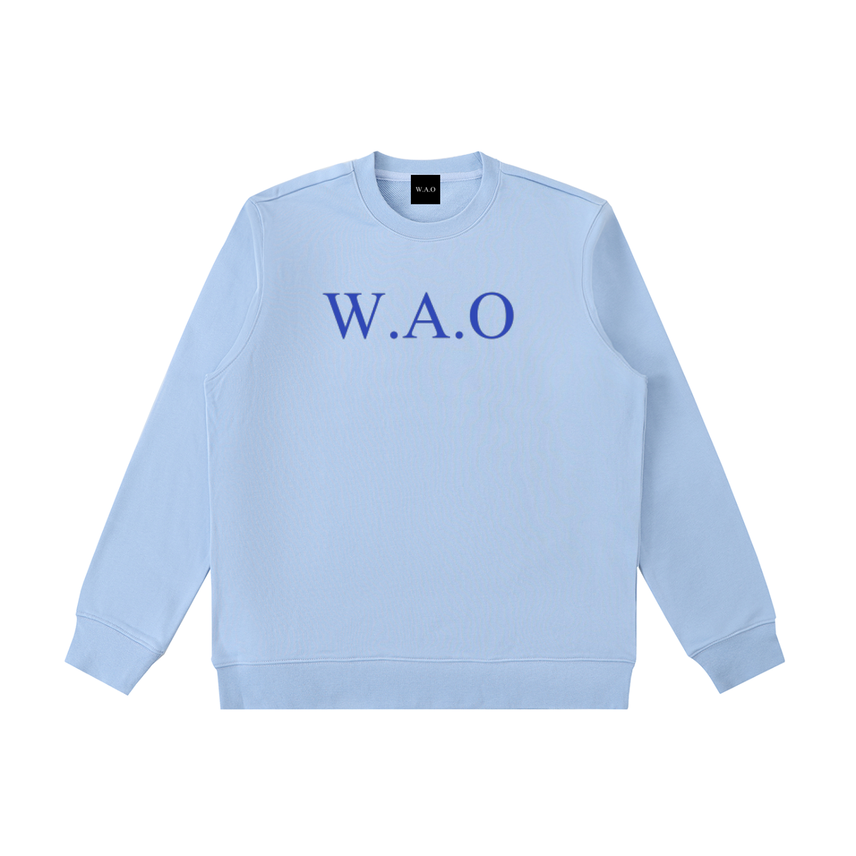 W.A.O - Blue Essential Heavyweight Crewneck  Sweatshirt Set