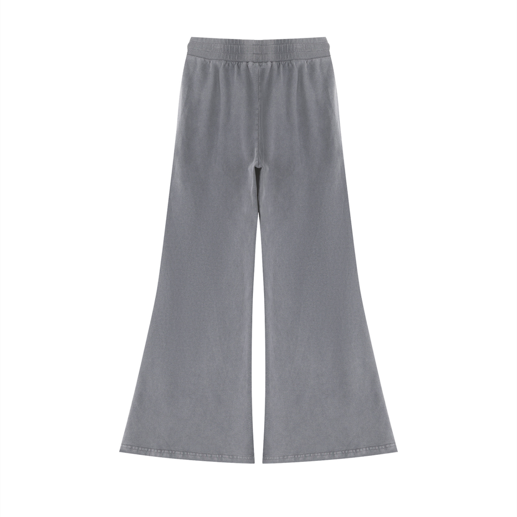 W.A.O - Women’s Vintage Wash Flared Sweatpants Set Bottoms
