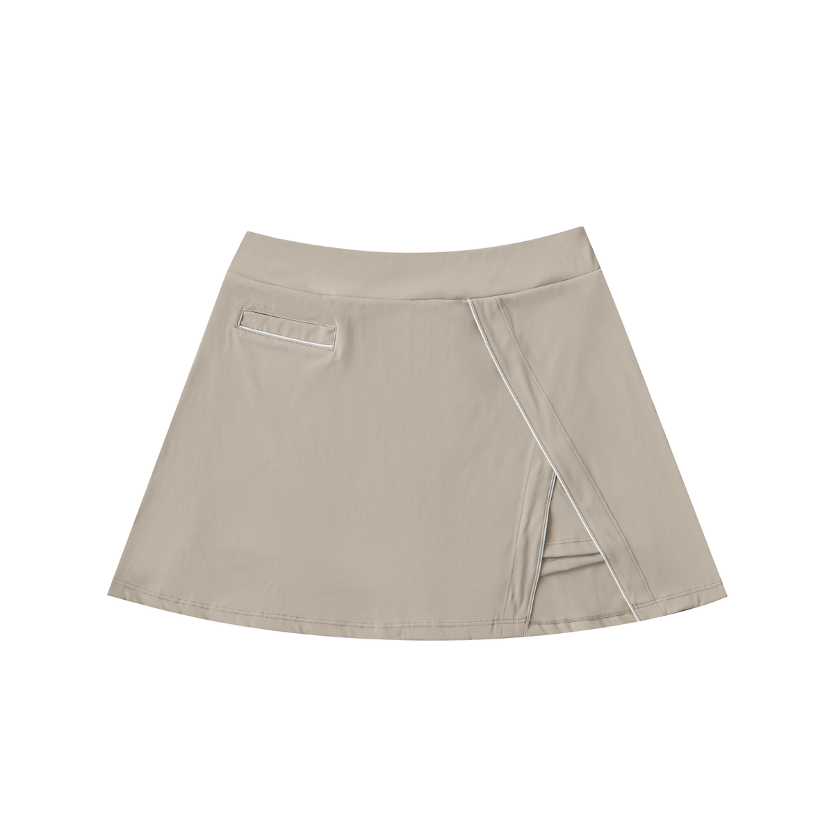 W.A.O - Women's High-Waist Pocketed A-Line Skirt