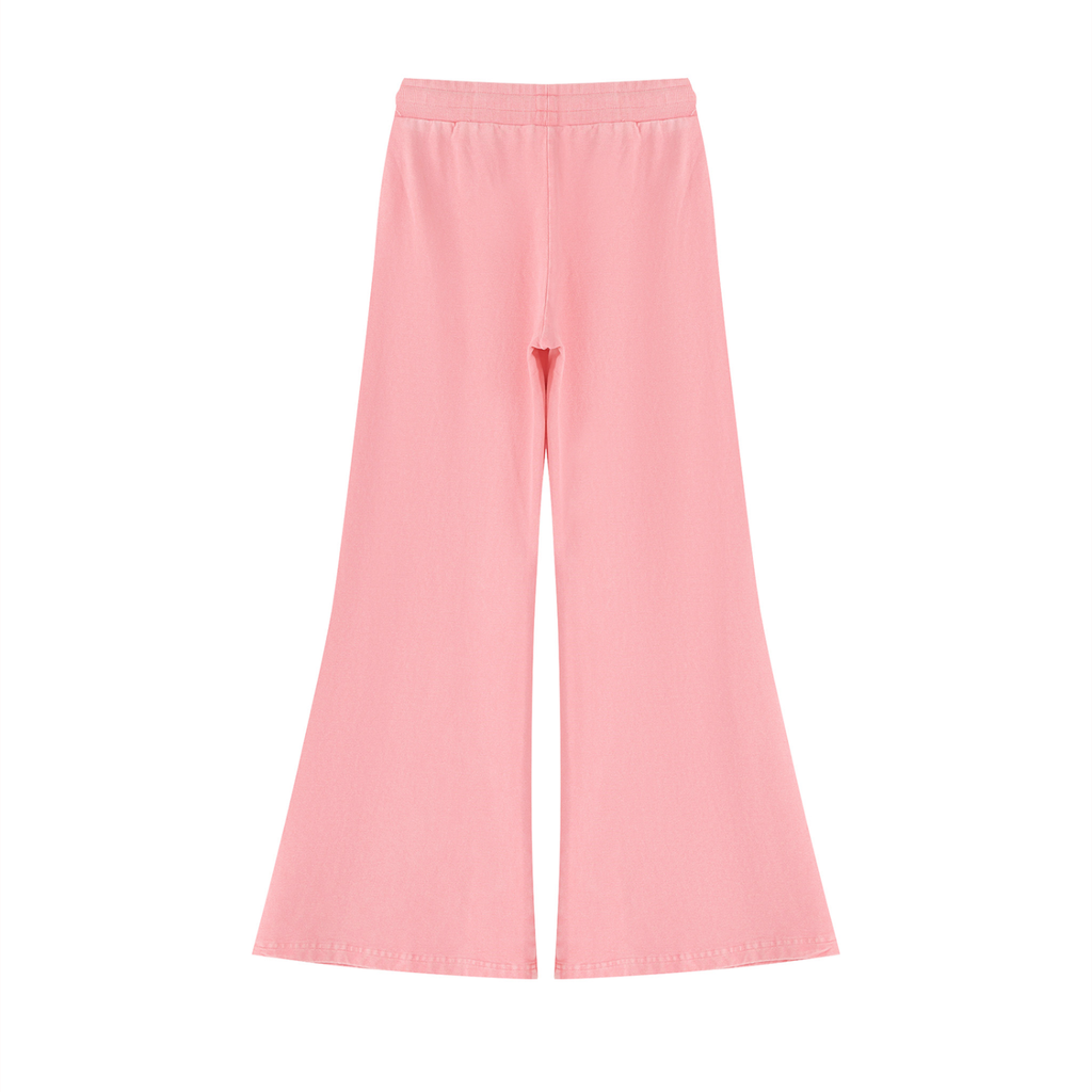 W.A.O - Women’s Vintage Wash Flared Sweatpants Set Bottoms
