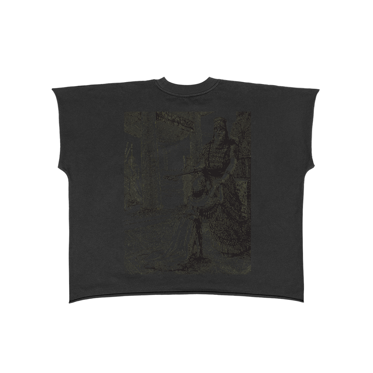 W.A.O - Valiant Raw Edge Boxy Non-Shrink T-Shirt